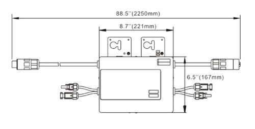 APsystems YC500A > 500 Watt MC4 Micro Inverter