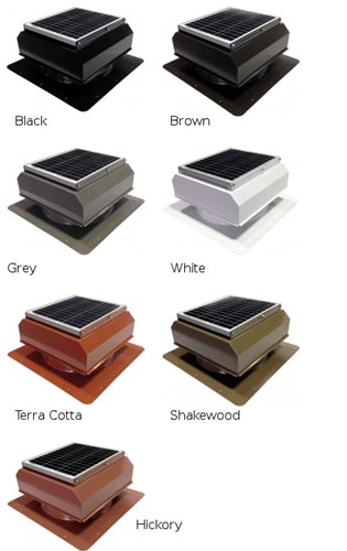 Attic Breeze Gen3 AB-3543A > 35 Watt Solar Attic Fan - Curb-Mount - Attached Panel