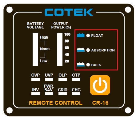Cotek CR16B > Remote for Cotek SP Series Inverters