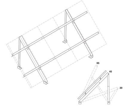 DPW Solar DP-LPRGM4 - Low-Profile Roof/Ground Mount