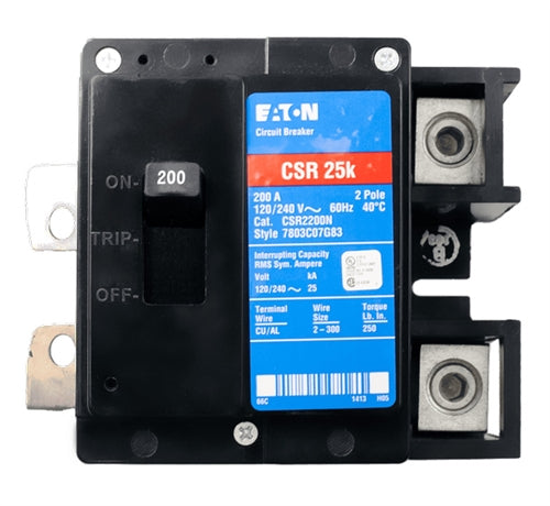 Eaton BRK-200A-2P-240V > 200 Amp 240 VAC 2-Pole Breaker for Enphase Enpower Smart Switch