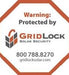 GridLock Yard sign "Theft Protection by Grid-lock", 1 sq ft, GL-Sign-12