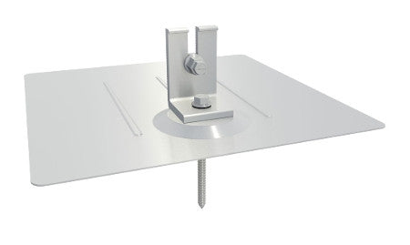 IronRidge FM-FF1-002 > UFO Series Flashfoot Kit with L-foot and Bonding hardware - Mill Finish - 1 box of 6 flashings