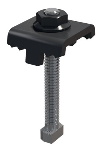 IronRidge RS-GD-MCL-200B - 2.00 Inch Mid Clamp / 4 Pieces / Black