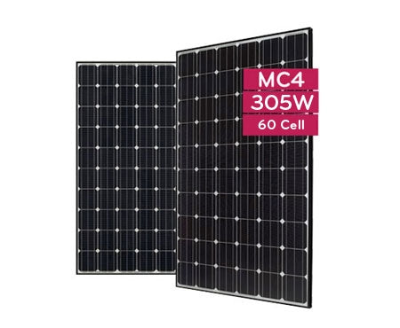 LG Solar - 305 Watt Black Frame MonoX ™ NeON Solar Panel - LG305N1C-B3