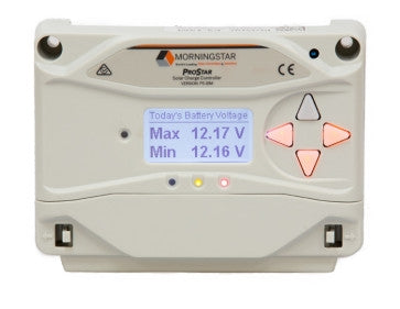 Morningstar 30 Amp 12/24 Volt  ProStar PWM Charge Controller - Includes Digital Meter - PS-30M