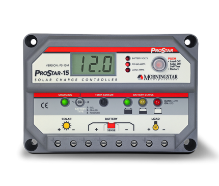 Morningstar PS-30M > 30 Amp 12/24 Volt Generation 2 ProStar PWM Charge Controller > Includes Digital Meter