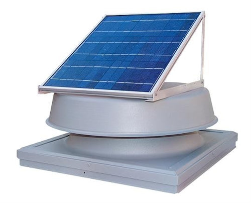 Natural Light SAF16CMGR > 16 Watt Grey Solar Attic Fan / CURB MOUNT / Shingled Roof