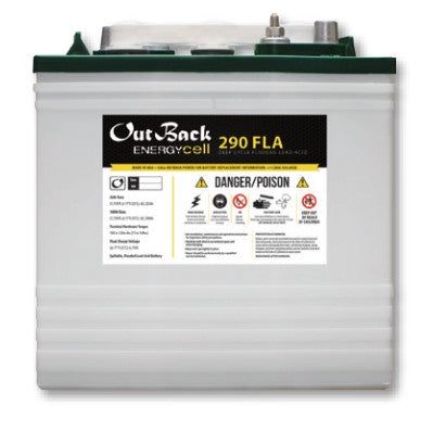 Outback Power EnergyCell 290FLA > 251 Amp Hour 6 Volt Flooded Battery