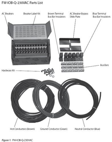 OutBack 30 Amp 230 VAC Flexware Bypass Assembly - FW-IOB-Q-230VAC
