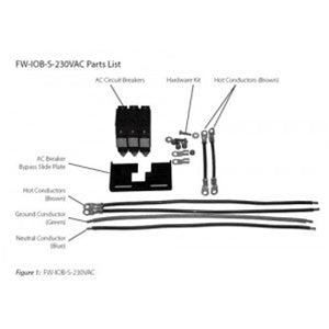 OutBack Power 30 Amp 230 VAC Flexware Bypass Assembly - FW-IOB-S-230VAC