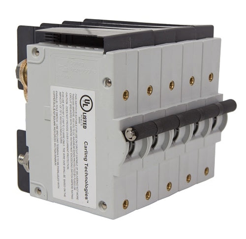 OutBack Power PNL-75Q-DC-RT > FLEXware ICS Plus Relay-Trip Breaker, 75 Amp 300 VDC 4-Pole Panel Mount Breaker - Remote Trip