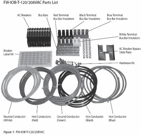 Outback 30 Amp 230 VAC Flexware Bypass Assembly - FW-IOB-T-230/400VAC