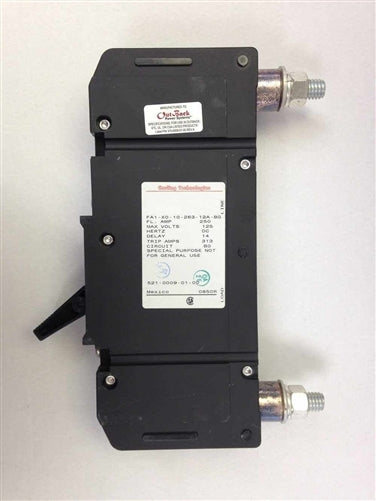 Outback PNL-250-DC - 250 Amp 125 VDC Single Pole Panel Mount Breaker