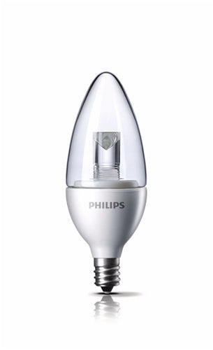 Philips 2B10 1/2 END/CL 2700K 120 - 2 Watt 2700K LED Light - Candelabra