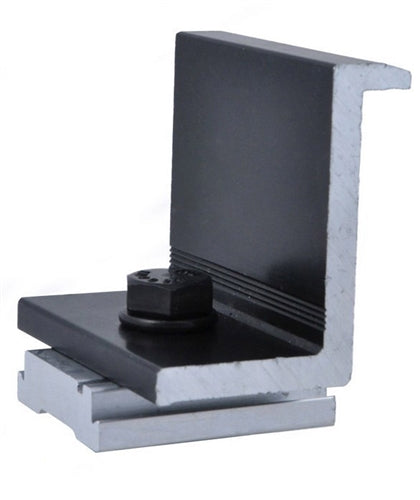 ProSolar C1396EC-1B-G > 1.391" - 1.416" Black Bonding End Clamp - Grounded