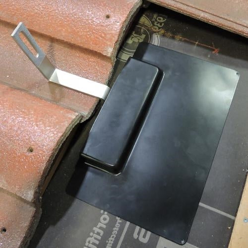 QuickBOLT 15890 > Flashing for Curved Tile Hooks, Black Finish- 20 Flashing