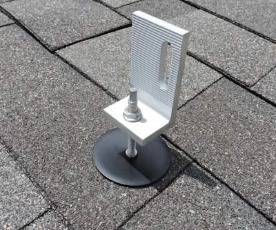 QuickBOLT 17688SS > Multi Roof Mount Kit - 5/16 X 3" Microflashing with 5/16 X 9" QuickBOLT1, Aluminum Offset L-Foot and 5/16" Serrated Stainless Hex Flange Nuts - Pack of 20