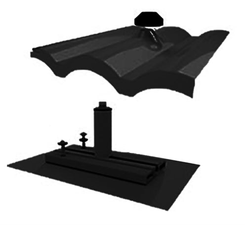 Quick Mount PV QMC-TRF-F B > SolarMount Tile Replacement Flashing - Black / Bronze - Qnty. 1