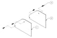 Quick Mount PV Quick Rack - Landscape Skirt End Cap Pair - QMQR-SC B 1