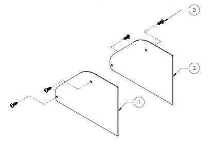 Quick Mount PV Quick Rack - Landscape Skirt End Cap Pair - QMQR-SC B 1