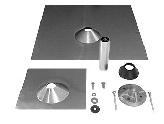 Quick Mount PV QMSFT-A-1 > QBase Standard Flat Tile Mount - Mill Finish