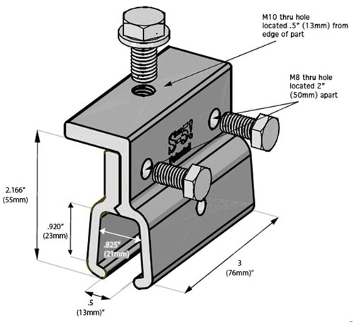 S-5! Clamp, Size K, fits KlipRib or roofs with lapped rib - S-5-K