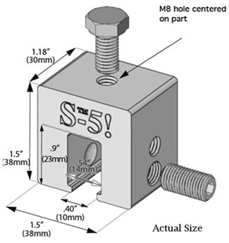 S-5! S-5-U Mini > Universal Mini Clamp with 8mm bolt