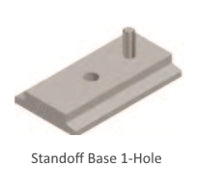 SnapNrack 242-00017 > Ultra Rail Standoff Base - 1 Hole / Clear Finish