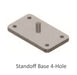SnapNrack 242-00018 > Ultra Rail Standoff Base - 4 Hole / Clear Finish