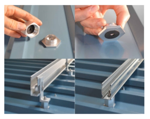 SnapNrack Bonding Metal Roof Base Assembly w/ L-Foot - Clear Finish - 242-02040