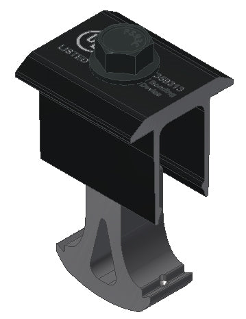 SnapNrack 242-02071 > Ultra Rail Mid Clamp Assembly, Universal, Black Finish