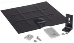 SnapNrack L-Foot Mount for Composition Roofs - Black L-Foot, Black Galv Flashing & Base Kit - 242-02701