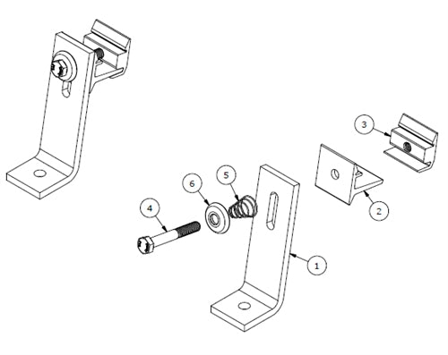 SnapNrack 242-03217 > Ultra Rail Simple Tilt Short Leg / Front Leg Mount for 10°