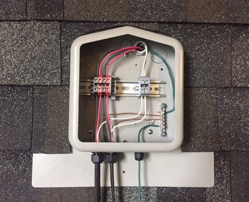 SolaDeck SD-0799-5G > Roof-Mount Enclosure / Combiner or pass-thru - for Composition/Cedar roof - 5 position ground