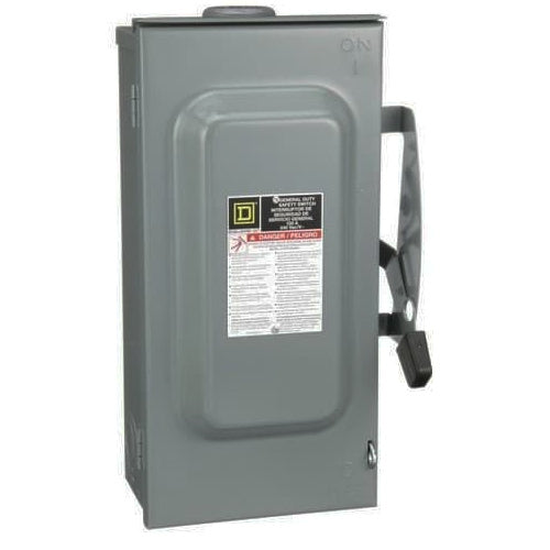 Square D D223NRB - 100 Amp 120/240 VAC Fusible Safety Switch / 2 Pole