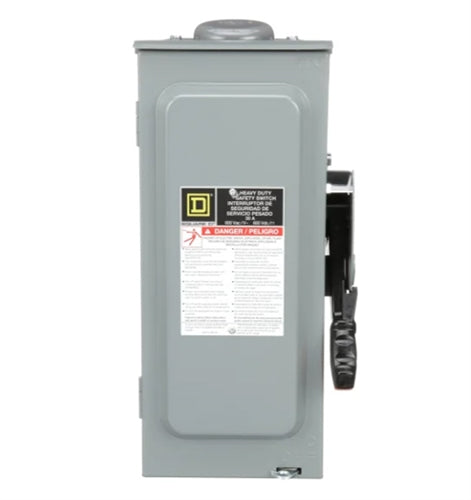 Square D H361RB > 30 Amp 600 VAC/VDC Disconnect, Safety Switch, 3 Pole - NEMA 3R
