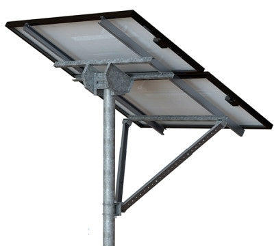 Tamarack Solar STP-LCR/82HW > High Wind Top of Pole Mount for Two Solar Panels - Landscape