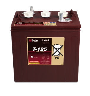 Trojan Battery T-125 > 6 Volt 240 Amp Hour Deep-Cycle Flooded Battery