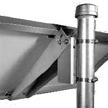 MOUNT SOP AL 1MOD 13" UNI-SML 2-4"POLE W/BANDCLAMPS