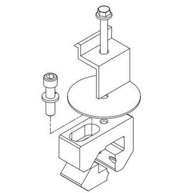 Unirac 004035M - AceClamp JR End Clamp Mounting Kit, Size D, Clear