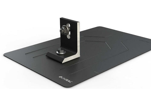 Unirac 004055D > FlashKit Pro 8" x 12" Flashing, Slotted L-Foot - Dark Finish - Qnty. 1