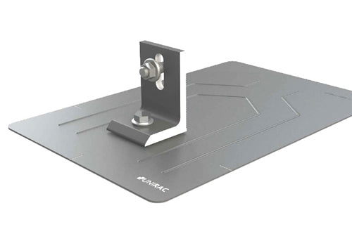 Unirac 004055M > FlashKit Pro 8" x 12" Flashing, Slotted L-Foot - Mill Finish - Qnty. 1