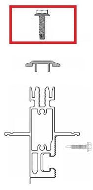 UniRac 209003C - SunFrame 1-1/2" Cap Strip Screw, Clear - 100 Units