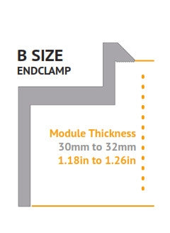 UniRac SolarMount End Clamp, Size B, Dark, Preassembled - UniRac 302021D