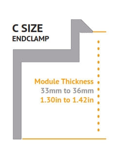 UniRac SolarMount End Clamp, Size C, Dark, Preassembled - UniRac 302022D