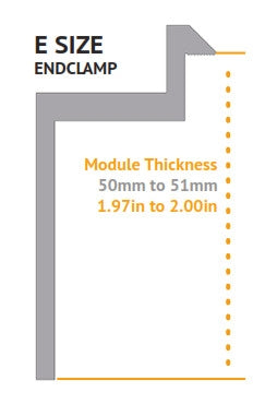 UniRac 302024D > SolarMount End Clamp Size E, Dark, Preassembled