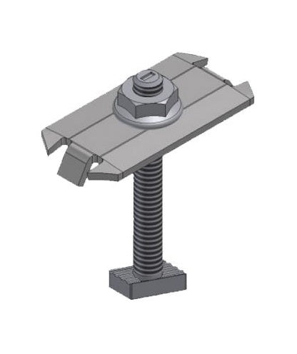 UniRac 302028C > SolarMount Mid Clamp > Integrated Bonding - Stainless Steel -  2.50" Bolt Length - Size E-F