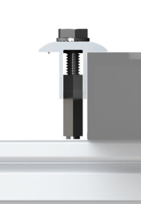 UniRac 302045M > SolarMount Universal-AF Mid Clamp - Preassembled, Integrated Bonding, 30-46mm, Mill Finish - 1 Unit