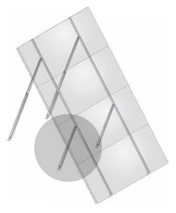 UniRac 310110 - 104" High Profile Tilt Leg Kit, Clear